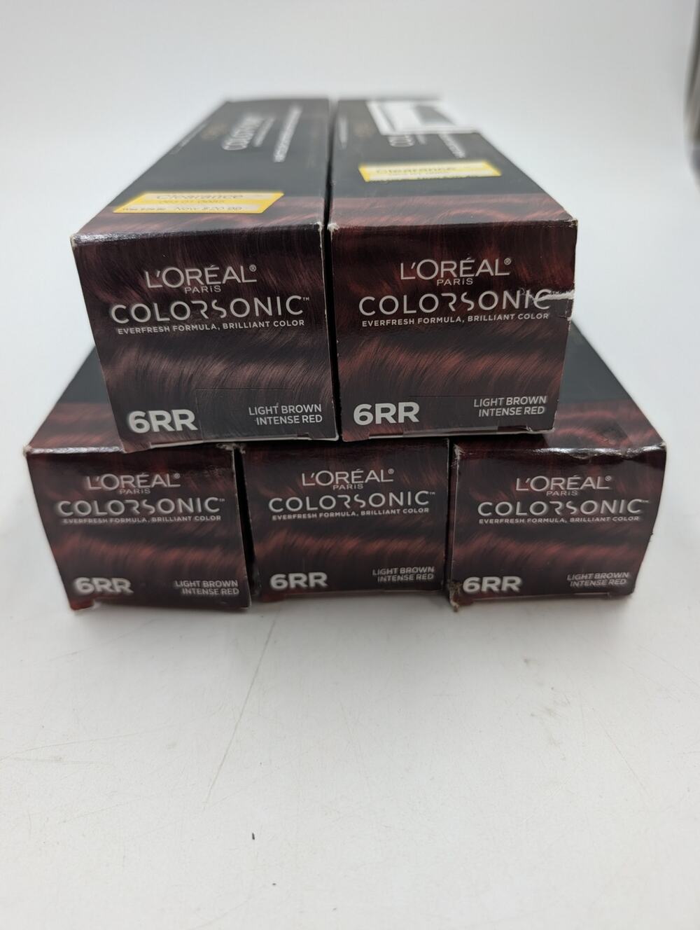 NEW 5 PACK of 6RR L'Oreal Paris Colorsonic Ammonia Free Permanent Hair Color